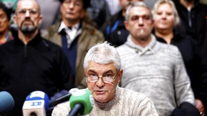 Antonio López Ruiz, alias 'Kubati', durante la lectura de un manifiesto, en una imagen de archivo.