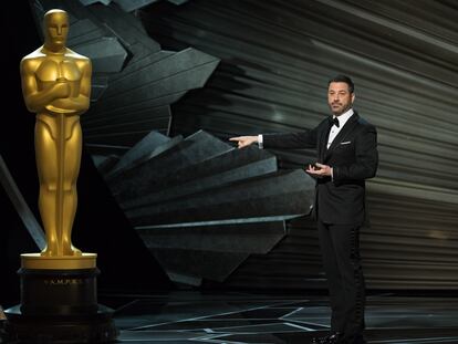 El comediante Jimmy Kimmel, durante la edición del Oscar 2018.