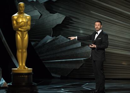 El comediante Jimmy Kimmel, durante la edición del Oscar 2018.