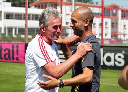 Guardiola y Heynckes, en 2011.