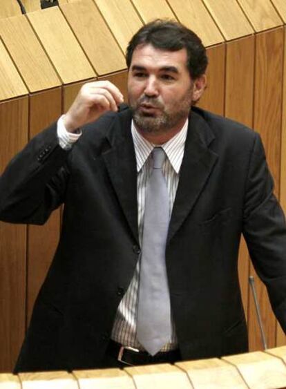 El vicepresidente de la Xunta, Anxo Quintana, ayer en el  Parlamento.