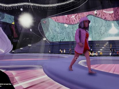 Desfile en Metaverse Fashion Week, celebrada en la plataforma Decentraland.