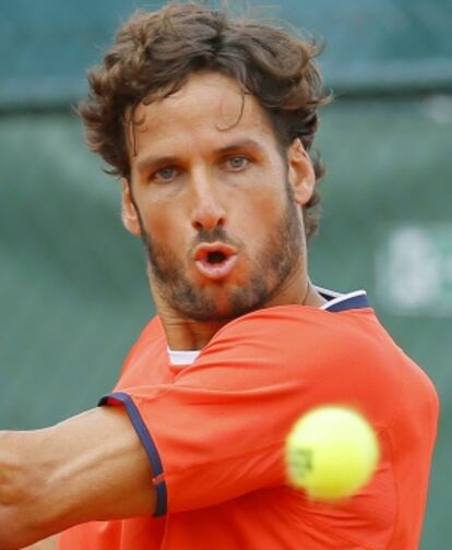 Feliciano, durante el partido ante Gabashvili.