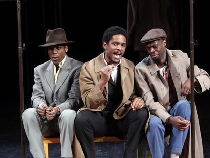 Escena de &#039;El traje&#039;, montaje de Peter Brook