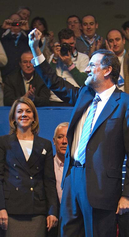 Rajoy, en la convención del PP ayer en Sevilla.
