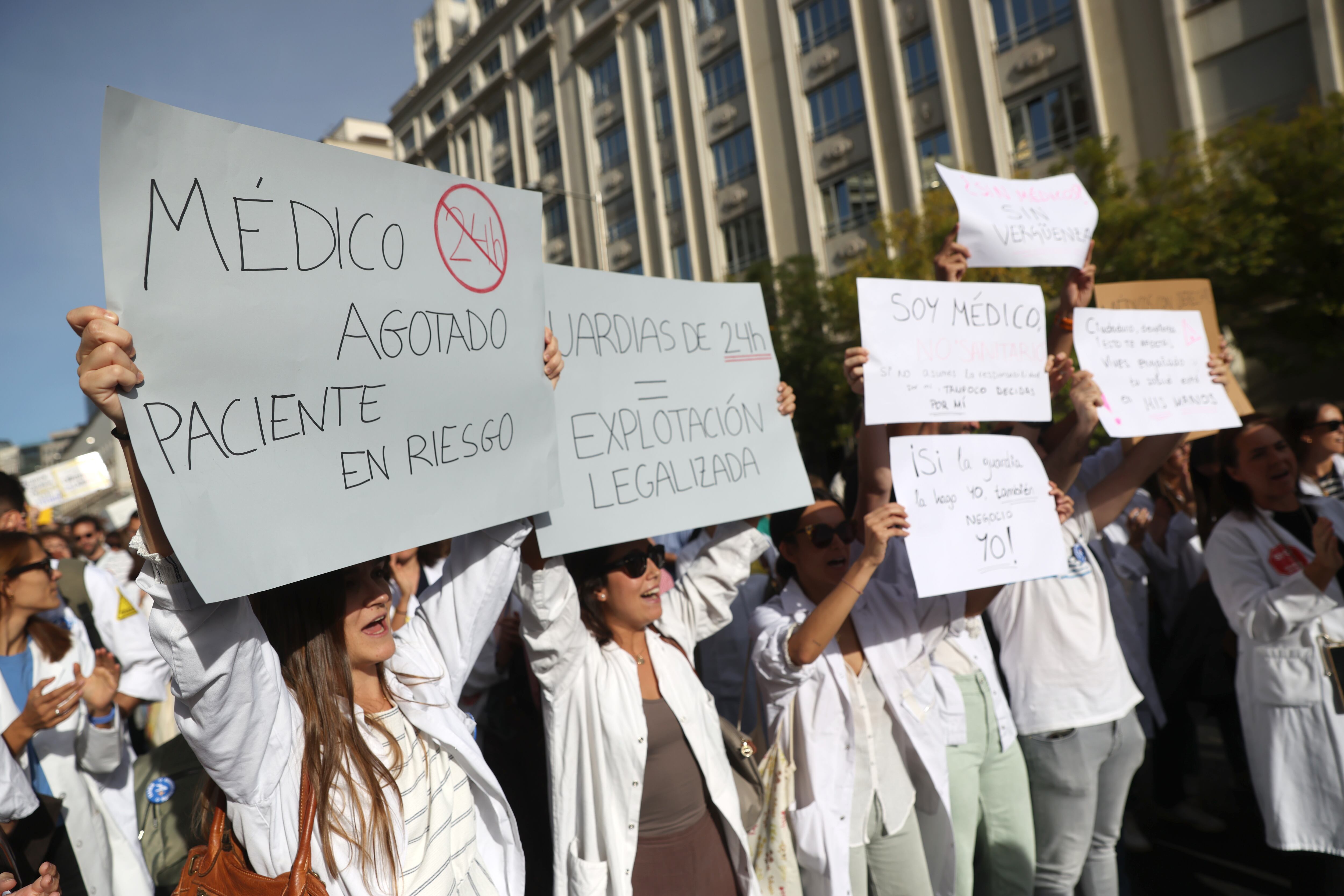 Huelga nacional de médicos en Madrid, el 3 de octubre de 2025.