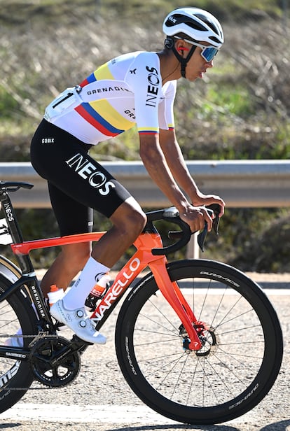 El colombiano Egan Bernal, del equipo INEOS Grenadiers, durante la Clásica Jaén Paraíso Interior. 