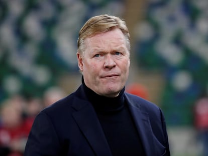 Koeman, durante un partido de la selección de Holanda.