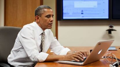 Obama tuitea con los internautas.
