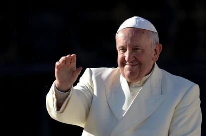 El papa Francisco este mi&eacute;rcoles en la plaza de San Pedro.