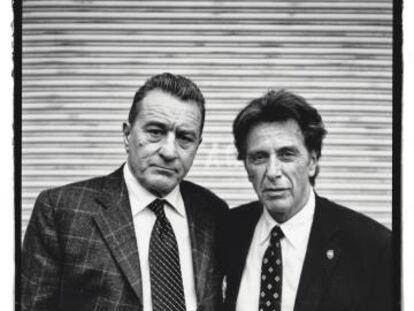 Robert De Niro y Al Pacino, jugando a policías y ladrones para Estevan Oriol, en el rodaje de ‘Heat’ (1995).