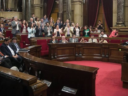 Imagen de archivo de un pleno del Parlament, la pasada legislatura