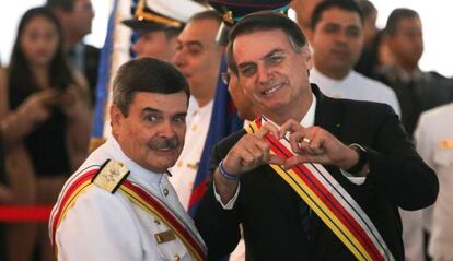 Bolsonaro em cerimônia da Justiça Militar. 