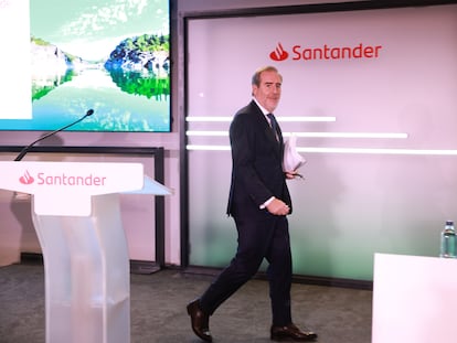 Hector Grisi, consejero delegado del Banco Santander, durante la presentació de resultados del grupo.