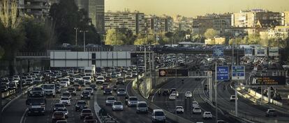 Una zona de Madrid afectada por el ruido del tráfico.