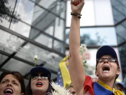 Protestas de venezolanos en Guatemala.