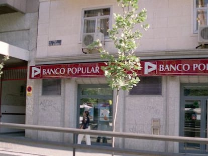 Una sucursal del Banco Popular en Madrid.