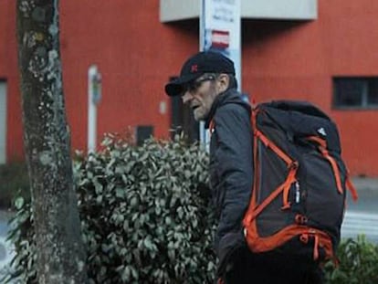 Josu Ternera, momentos antes de su detención en los Alpes franceses, el 16 de mayo de 2019.