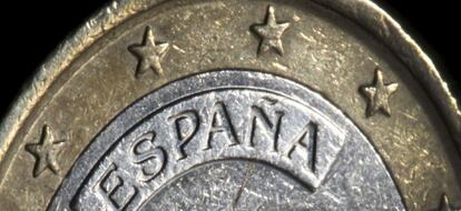 En la imagen, una moneda de euro de España.