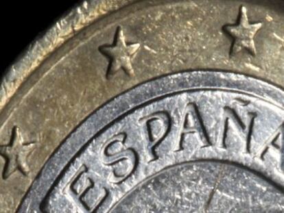 En la imagen, una moneda de euro de España.