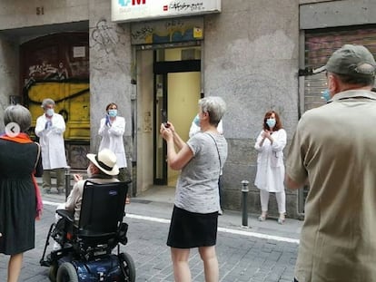Imagen de Marta Sanz, en junio de 2020, durante la primera ola de la pandemia.
