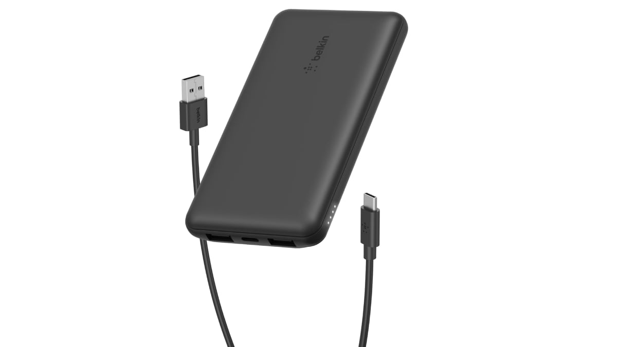 Batería externa Belkin con 10.000 mAh de capacidad.