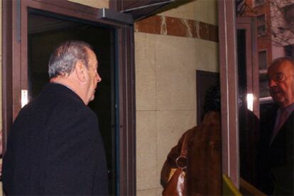 José María Amusátegui, ayer, a la entrada de la Audiencia Nacional.