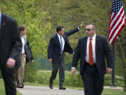 Mitt Romney en un mitin en Pensilvania, el martes. 