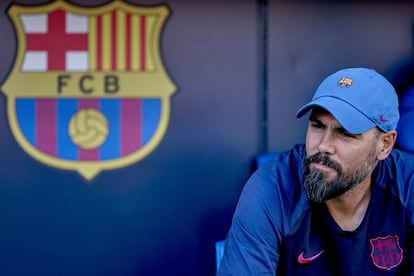 Valdés, con el juvenil del Barcelona.