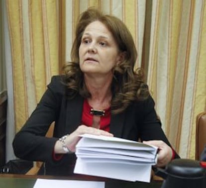 La secretaria de Estado de Educaci&oacute;n, Montserrat Gomendio, durante su comparecencia en el Congreso.