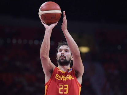 Sergio Llull, en el partido contra Puerto Rico.