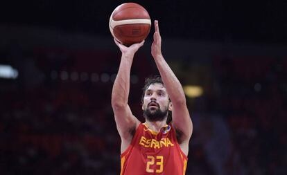 Sergio Llull, en el partido contra Puerto Rico.