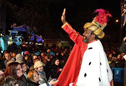 El rey Baltasar en la cabalgata de Alcorcón