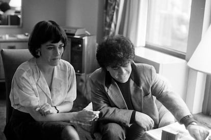 Carmen Maura and Pedro Almodóvar in New York in 1987, the year in which 'Law of Desire' was released. 