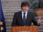 Sacked Catalan President Carles Puigdemont makes a statement the day after the Catalan regional parliament declared independence from Spain in Girona, Spain, October 28, 2017. Catalan Government/Handout via REUTERS ATTENTION EDITORS - THIS IMAGE HAS BEEN SUPPLIED BY A THIRD PARTY. NO RESALES. NO ARCHIVES TPX IMAGES OF THE DAY