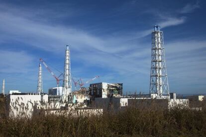 Trabajos de reparación de la central de Fukushima.