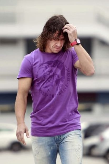 Puyol, tras su rueda de prensa en víspera del partido frente al Rayo