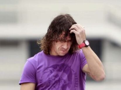 Puyol, tras su rueda de prensa en víspera del partido frente al Rayo