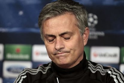 Mourinho, durante la rueda de prensa.