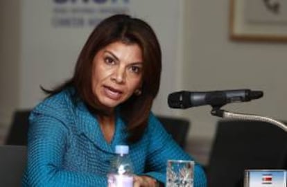 La presidenta de Costa Rica, Laura Chinchilla, hoy, martes 21 de agosto de 2012, en Seúl (Corea del Sur). La presidenta Chinchilla se encuentra en esta ciudad para una visita oficial de cuatro días.