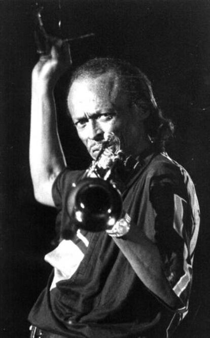 Miles Davis, durante un concierto en Sevilla en 1985.
