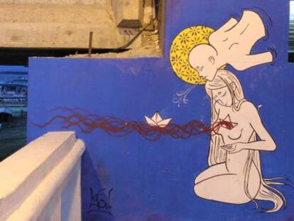 Un mural a las orillas del Río San Francisco en Juazeiro