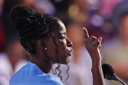 Amanda Gorman, during her speech at the Democratic convention.