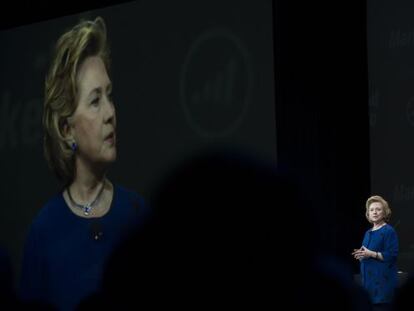 Hillary Clinton, durante um evento em abril.