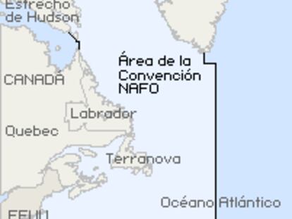Zona de pesca en el Atlántico Norte