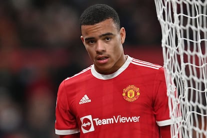 Mason Greenwood durante un partido del Manchester United de esta temporada.