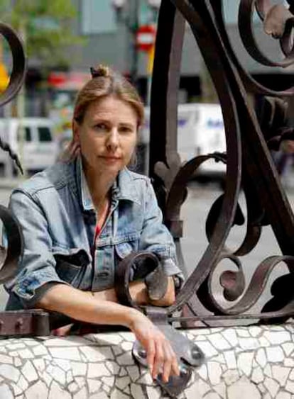 La escritora Lionel Shriver ayer en Barcelona