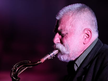 Peter Brötzmann en Nápoles en 2018.