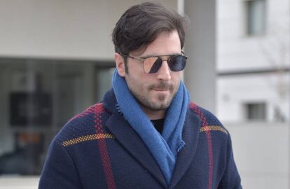 David Bustamante por las calles de Madrid.