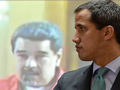 Juan Guaidó durante una sesión de la Asamblea Nacional de Venezuela, en Caracas.